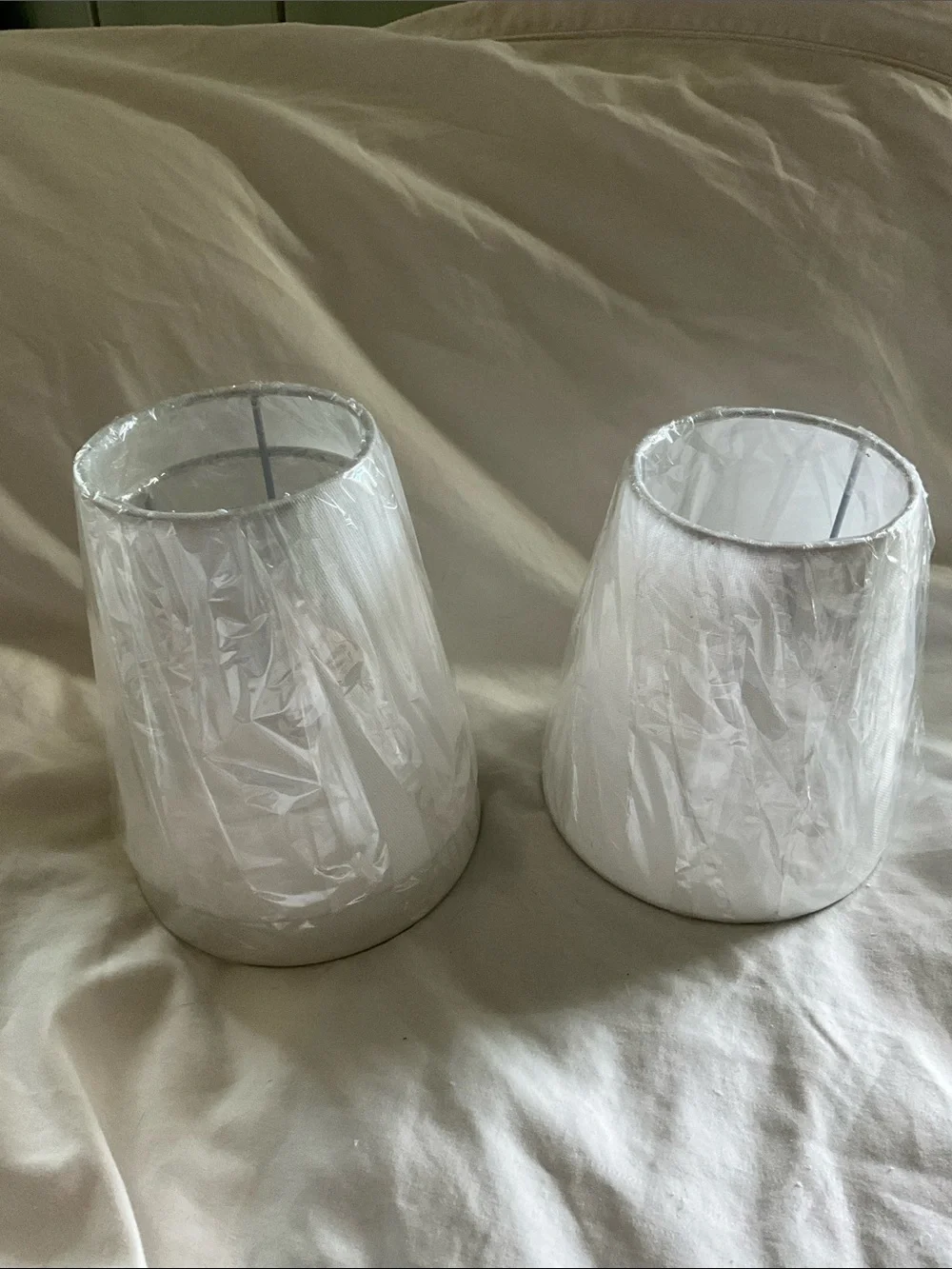 3 Set of White Cylinder/Cone Shaped Lamp Shades Sconce Shades